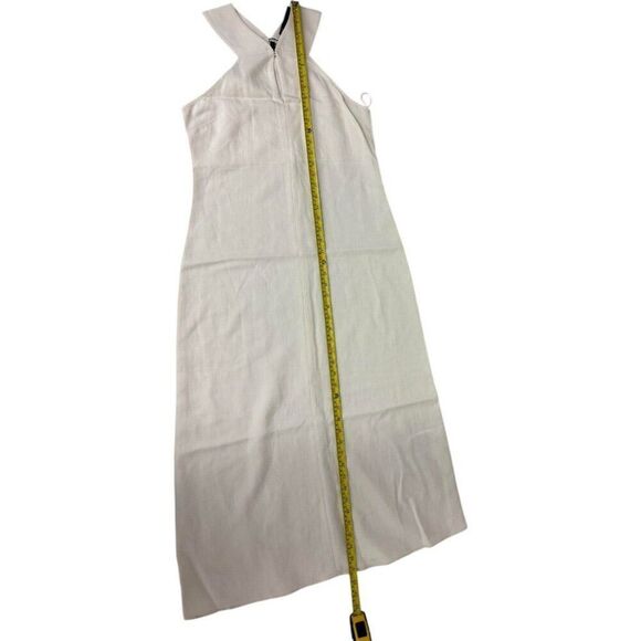 Massimo Dutti Womens Midi Dress Size S off White Halter Neck 6662/632 NWT - Picture 10 of 11